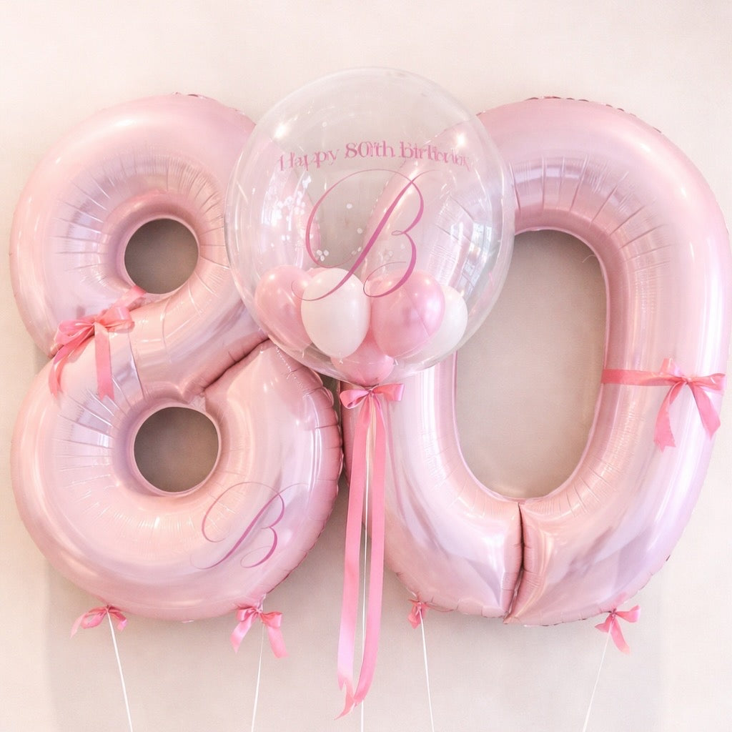 Pastel Pink 40in Foil Number Balloons